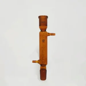 Condensatore Allihn con giunto, vetro marrone, lunghezza da 200 mm a 500 mm.